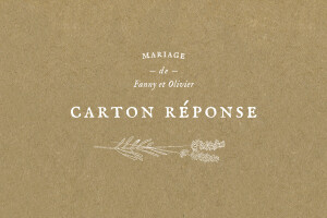 Carton réponse mariage Provence kraft Carton réponse mariage Provence kraft