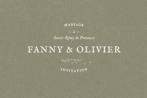 Carton d'invitation mariage Provence Olive