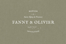 Carton d'invitation mariage Provence Olive