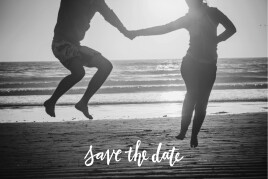 Save the Date Lettres d'amour bleu