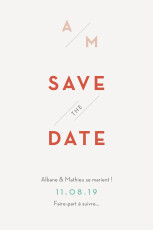 Save the Date Graphique orange et turquoise Save the Date Graphique orange et turquoise