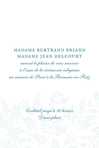 Carton d'invitation mariage Mille fougères (portrait) bleu - Page 2