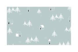 Carte de voeux Mon petit refuge 3 photos bleu