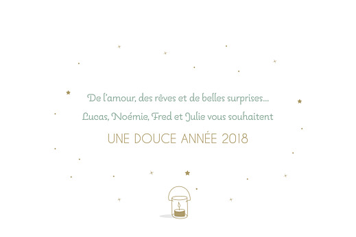 Carte de voeux Famille en chœur blanc Carte de voeux Famille en chœur blanc