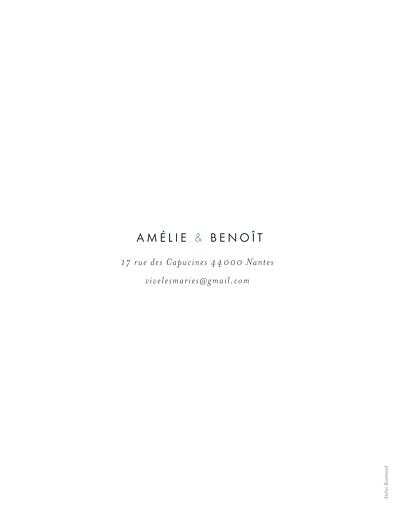 Faire-part de mariage Lettres d'amour portrait vert - Page 2 Faire-part de mariage Lettres d'amour portrait vert - Page 2