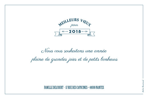 Carte de voeux Hipster paysage bleu nuit Carte de voeux Hipster paysage bleu nuit