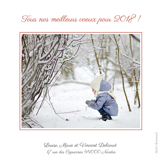Carte de voeux Couronne de noël photo rouge Carte de voeux Couronne de noël photo rouge