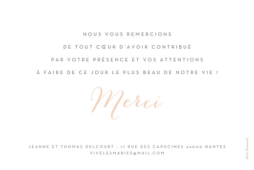 Carte de remerciement mariage Merci rose - Page 2 Carte de remerciement mariage Merci rose - Page 2