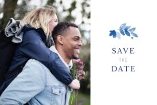 Save the Date Jardin anglais bleu