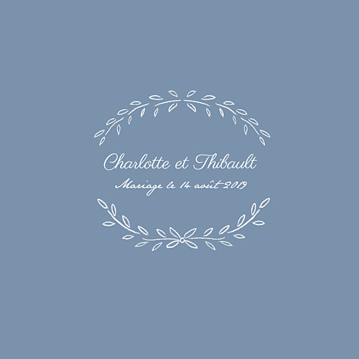 Faire-part de mariage Poème (4 pages) bleu Faire-part de mariage Poème (4 pages) bleu