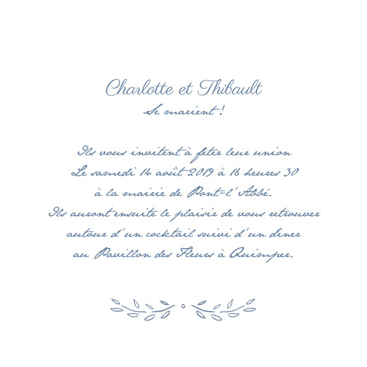 Faire-part de mariage Poème (4 pages) bleu - Page 3 Faire-part de mariage Poème (4 pages) bleu - Page 3