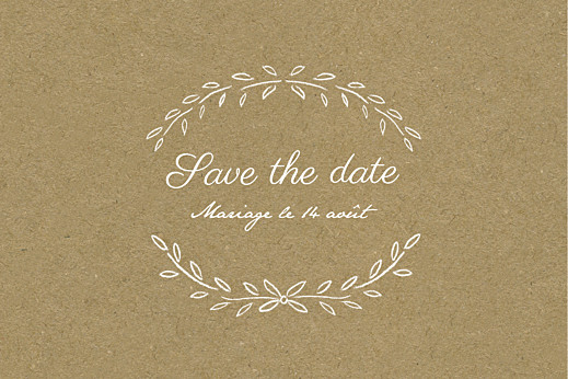 Save the Date Poème kraft - Page 1