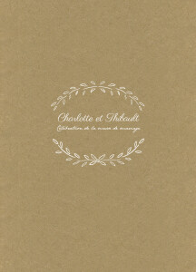 Couverture livret de messe mariage Poème kraft Couverture livret de messe mariage Poème kraft