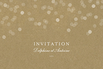 Carton d'invitation mariage polka kraft Carton d'invitation mariage polka kraft
