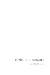 Carton réponse mariage Étincelles (dorure) blanc Carton réponse mariage Étincelles (dorure) blanc