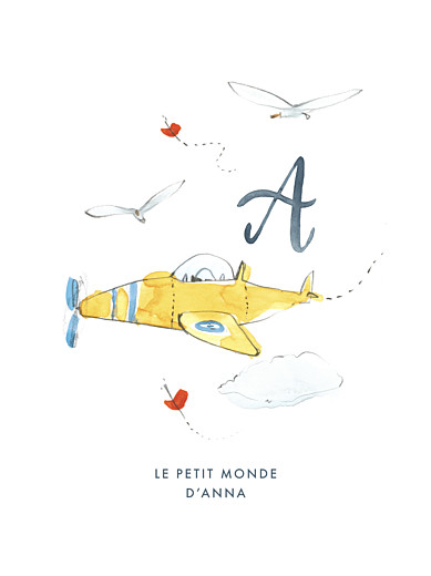 Affiche ABC… Avion bleu - Recto