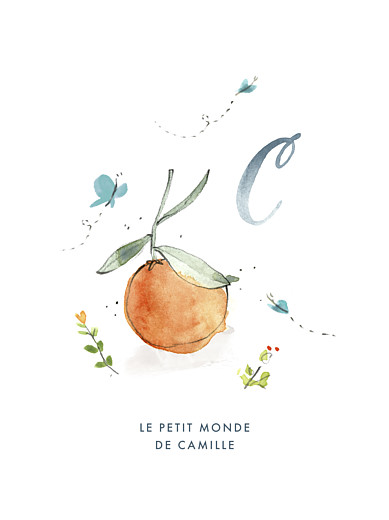 Affiche ABC… Clémentine bleu - Recto
