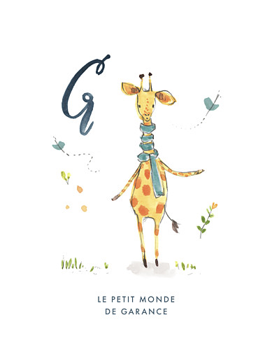 Affiche ABC… Girafe Bleu - Recto Affiche ABC… Girafe Bleu - Recto
