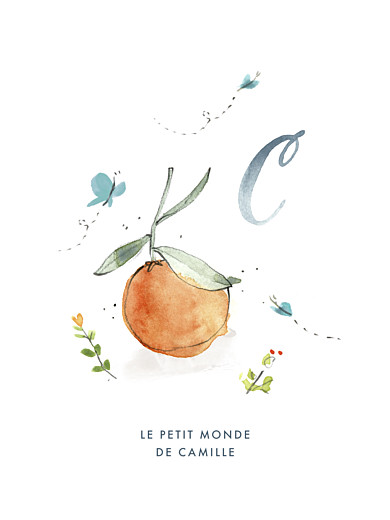 Affichette ABC… Clémentine bleu - Recto