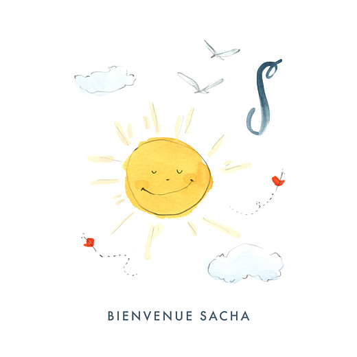 Faire-part de naissance ABC... Soleil blanc - Page 1 Faire-part de naissance ABC... Soleil blanc - Page 1