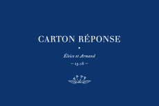 Carton réponse mariage Nature chic bleu Carton réponse mariage Nature chic bleu