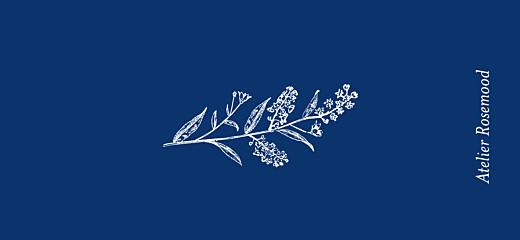 Etiquette perforée mariage Nature chic bleu - Verso Etiquette perforée mariage Nature chic bleu - Verso