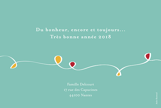 Carte de voeux Une année en couleurs turquoise - Page 2 Carte de voeux Une année en couleurs turquoise - Page 2