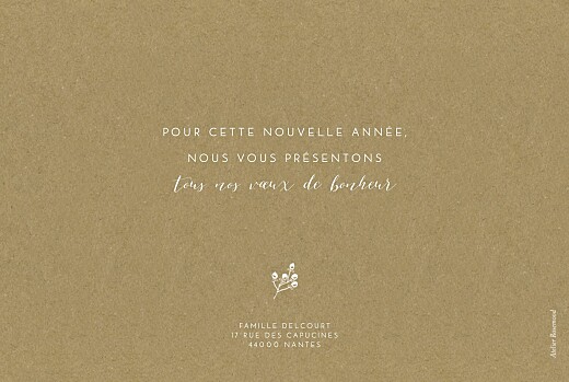 Carte de voeux Dans mon jardin d'hiver dorure kraft - Page 2 Carte de voeux Dans mon jardin d'hiver dorure kraft - Page 2