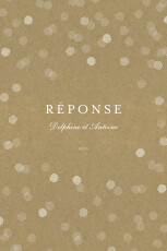 Carton réponse mariage Polka portrait kraft Carton réponse mariage Polka portrait kraft