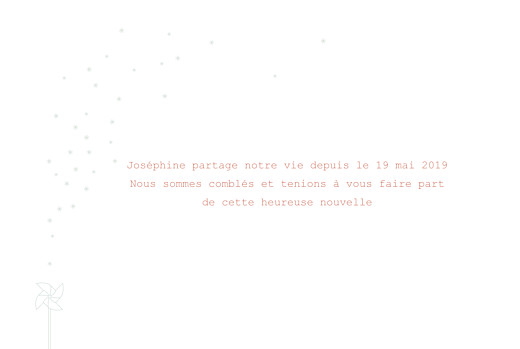 Faire-part de naissance Moulin à vent (4 pages) vert pâle - Page 3 Faire-part de naissance Moulin à vent (4 pages) vert pâle - Page 3
