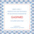 Faire-part de naissance Petit pattern (triptyque) bleu, blanc & rouge Faire-part de naissance Petit pattern (triptyque) bleu, blanc & rouge