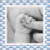 Faire-part de naissance Petit pattern (triptyque) bleu, blanc & rouge Faire-part de naissance Petit pattern (triptyque) bleu, blanc & rouge