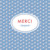 Carte de remerciement Merci pattern écusson bleu, blanc & rouge - Page 1 Carte de remerciement Merci pattern écusson bleu, blanc & rouge - Page 1