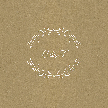 Carton d'invitation mariage poème kraft Carton d'invitation mariage poème kraft