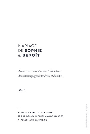 Carte de remerciement mariage Laure de sagazan (dorure) blanc - Page 2 Carte de remerciement mariage Laure de sagazan (dorure) blanc - Page 2