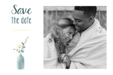 Save the Date Bouquet sauvage jaune