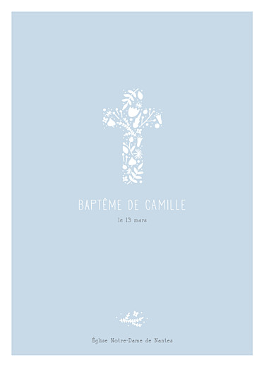 Livret de messe Croix des champs bleu Livret de messe Croix des champs bleu
