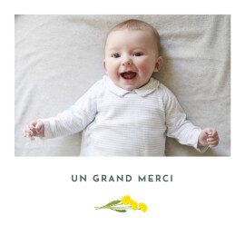 Carte de remerciement Merci petits habits d'été bleu