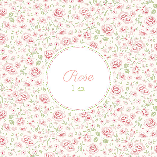 Carte d'anniversaire Félicité rose - Recto Carte d'anniversaire Félicité rose - Recto