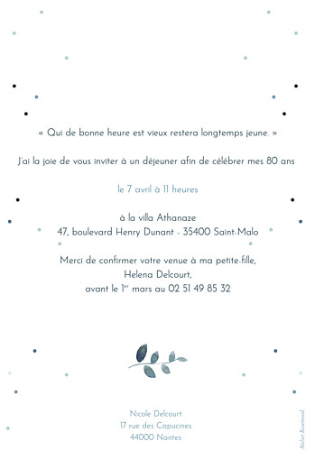 Carte D Invitation Anniversaire Adulte Nuit D Ete Dorure Rosemood Be