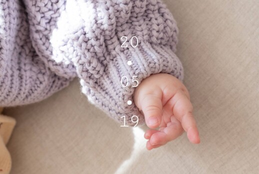 Faire-part de naissance Minimal (paysage) blanc Faire-part de naissance Minimal (paysage) blanc