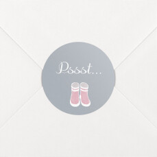 Stickers pour enveloppes naissance Balade rose