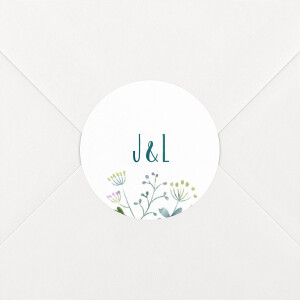 Stickers pour enveloppes mariage Bouquet sauvage blue Stickers pour enveloppes mariage Bouquet sauvage blue