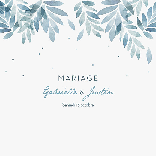 Faire-part de mariage Nuit d'été 4 pages (dorure) bleu Faire-part de mariage Nuit d'été 4 pages (dorure) bleu