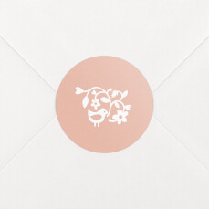 Stickers pour enveloppes naissance Comptine rose
