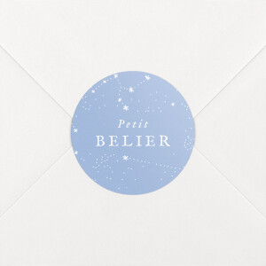 Stickers pour enveloppes naissance Univers bleu
