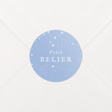 Stickers pour enveloppes naissance Univers bleu