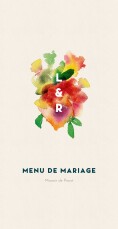 Menu de mariage Bloom beige Menu de mariage Bloom beige