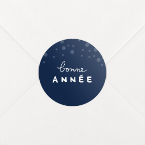 Stickers pour enveloppes vœux Mille flocons bleu