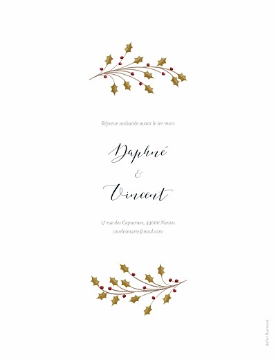Faire-part de mariage Daphné hiver - Page 2 Faire-part de mariage Daphné hiver - Page 2